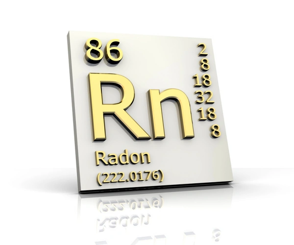 three dimensional image of radon square from periodic table of elements