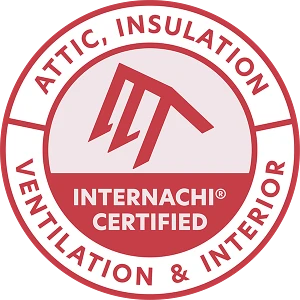 InterNACHI certification logo for attic insulation and ventilation inspections