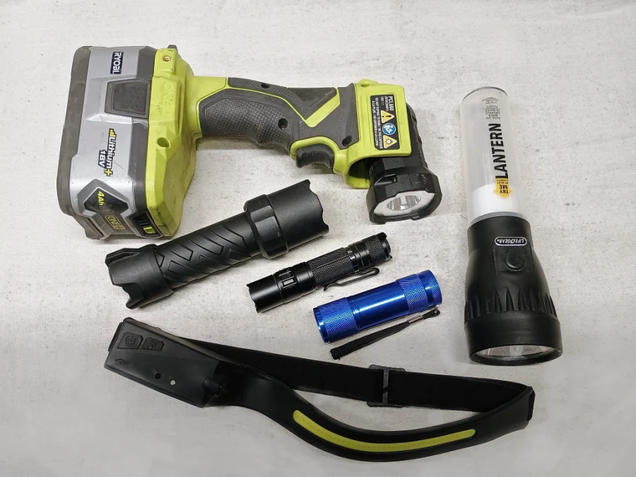 Flashlights and a head lamp