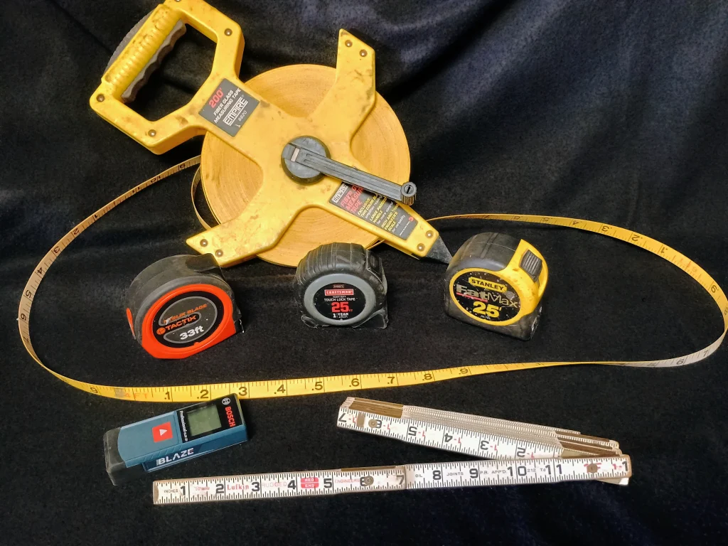Multiple Tape Measures and other measuring devices
